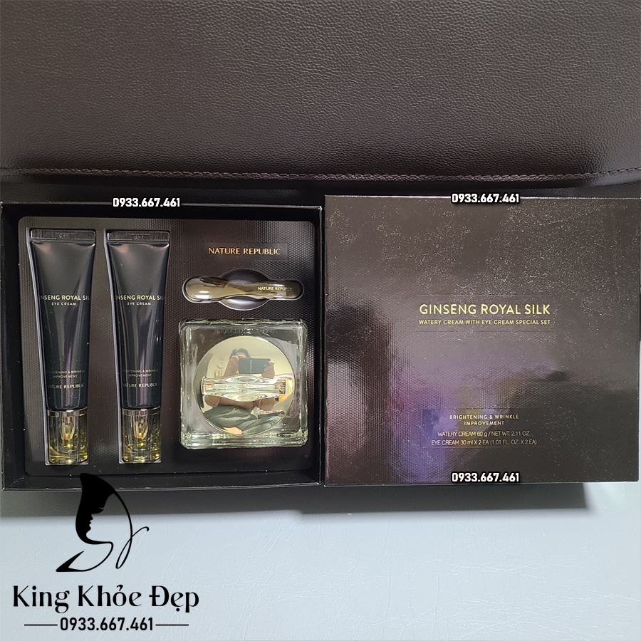 Bộ Dưỡng Da Nature Republic Ginseng Royal Silk Watery Cream