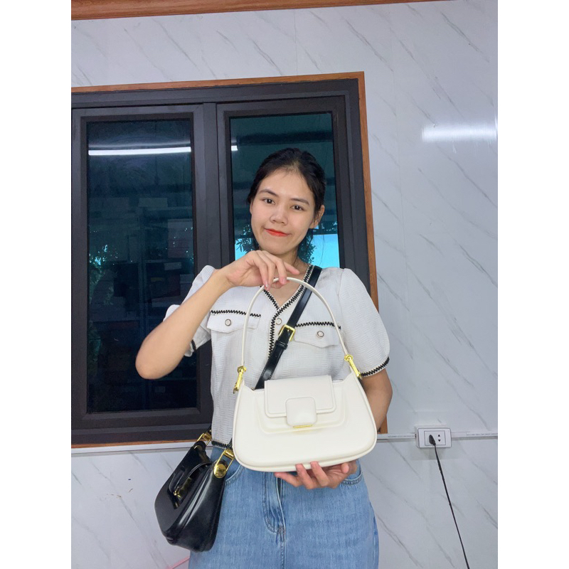 Túi xách nữ Koa square bags size 24 đeo chéo và đeo kẹp nách