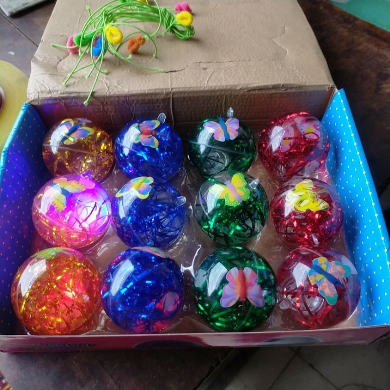 Hộp 12 quả bóng nảy Kim tuyến phát sáng