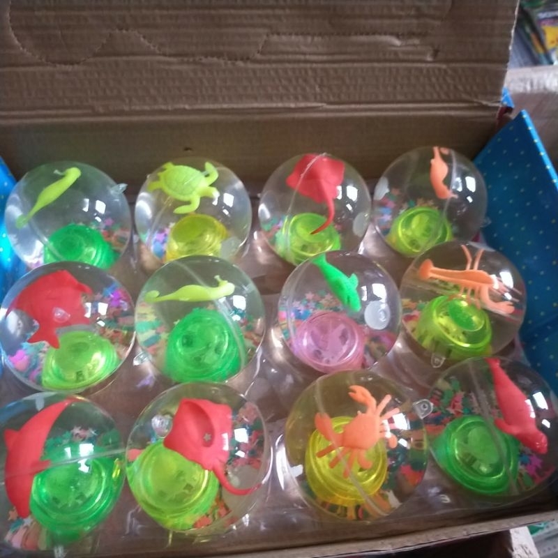 Hộp 12 quả bóng nảy Kim tuyến phát sáng