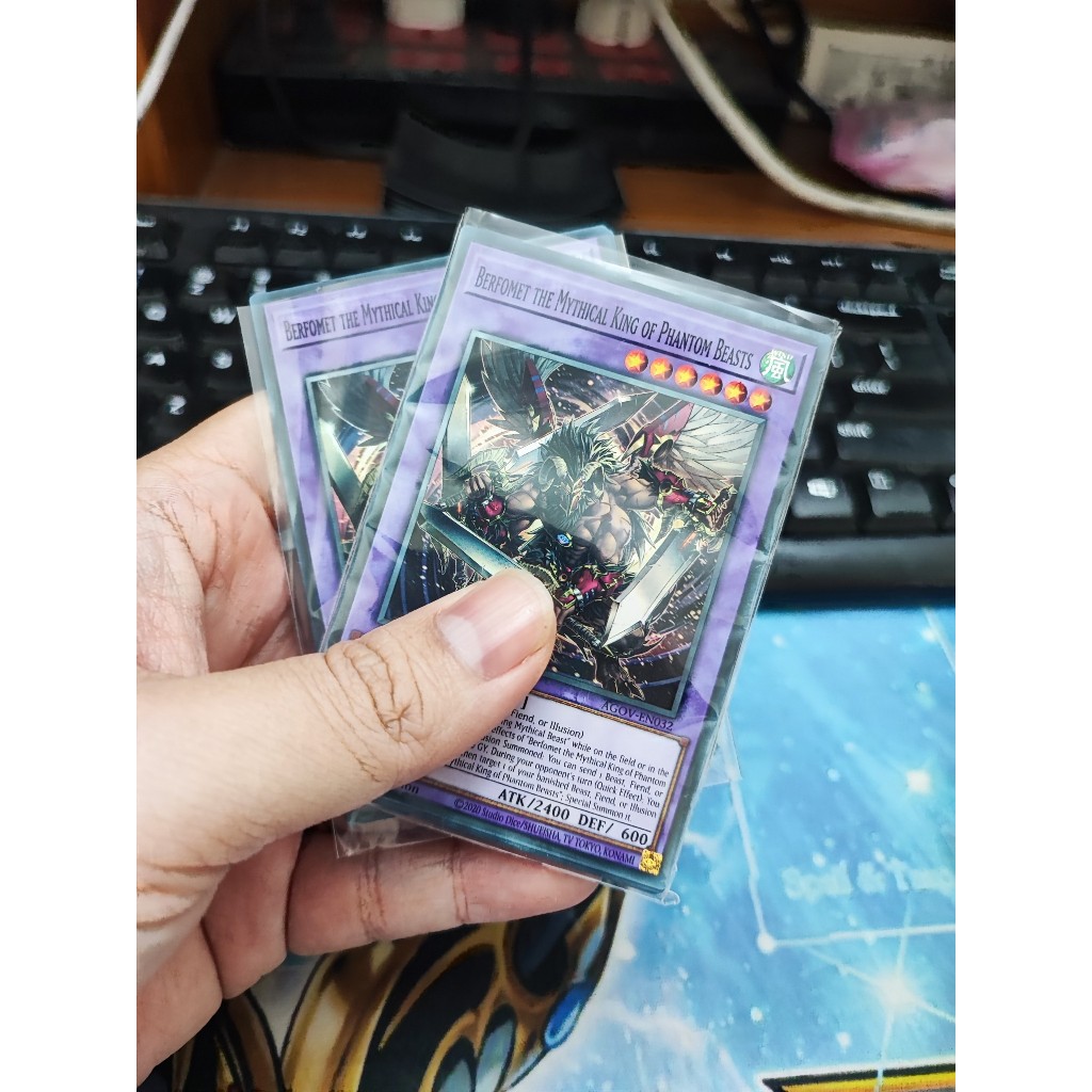 1 lá thẻ bài Berfomet the Mythical King of Phantom Beasts - AGOV-EN032 - Super Rare 1st Edition