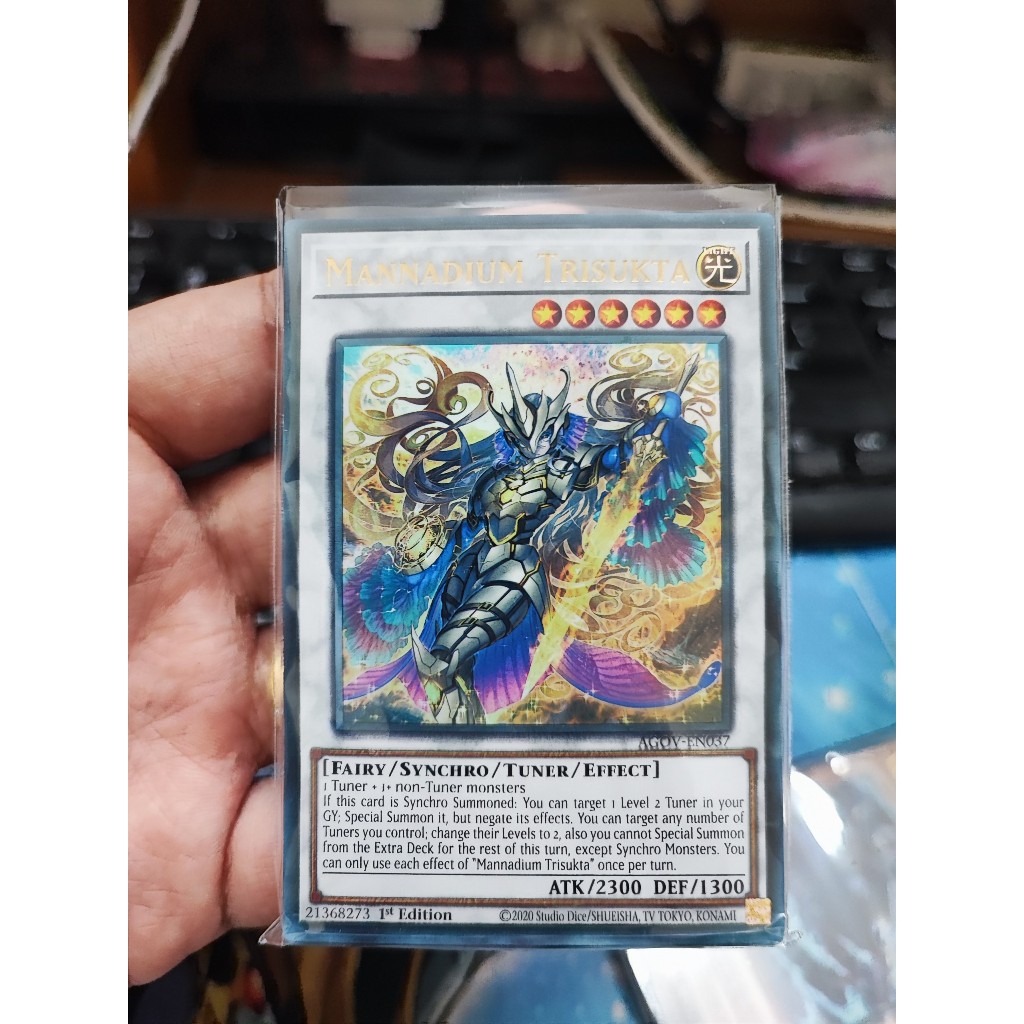 1 lá thẻ bài Mannadium Trisukta - AGOV-EN037 - Ultra Rare 1st Edition