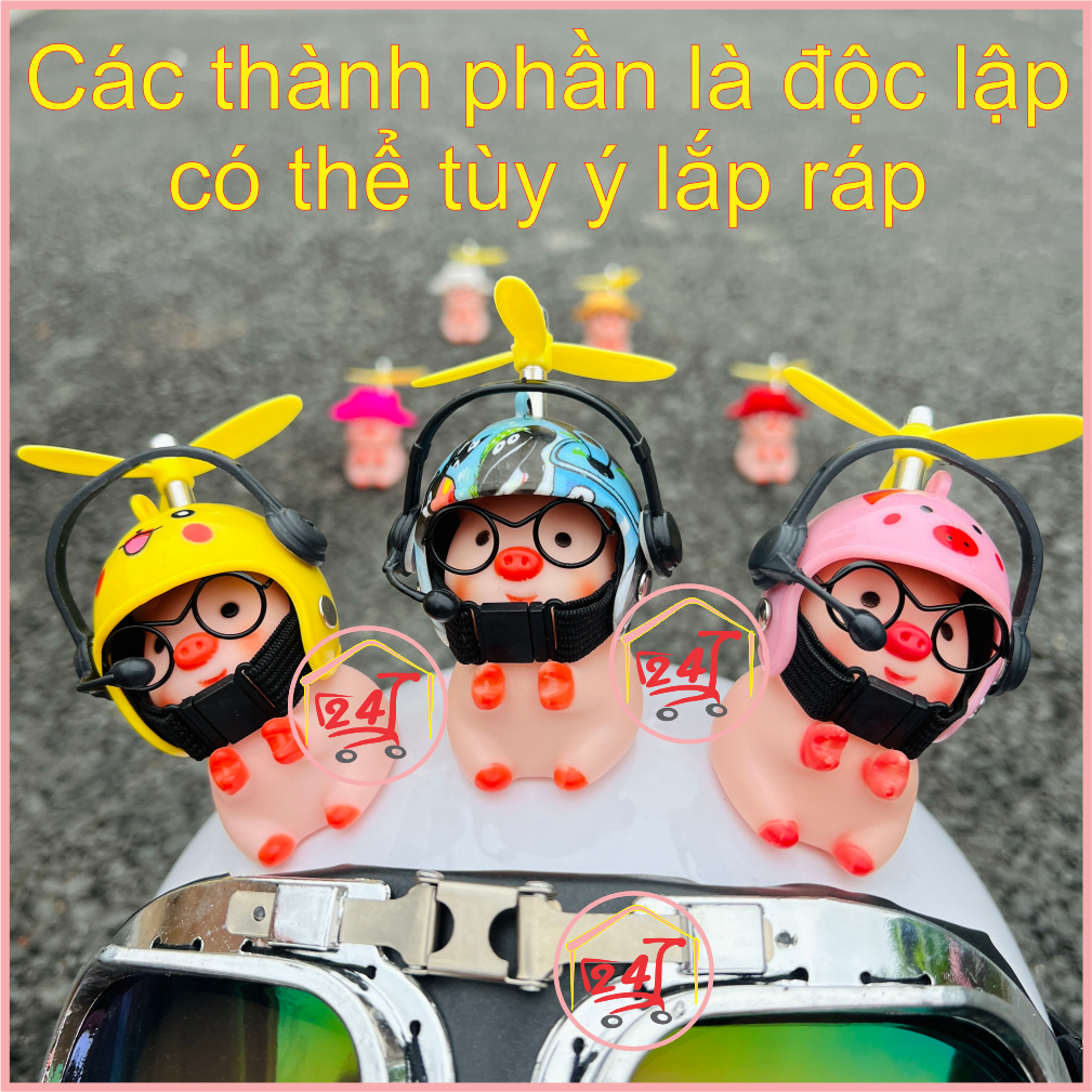 Phiên Bản Đặc Biệt. Heo dán mũ bảo hiểm, kèm miếng dán, kính, tai nghe. Dán mũ bảo hiểm, dán xe, dán ô tô. PHIÊN BẢN DÁN