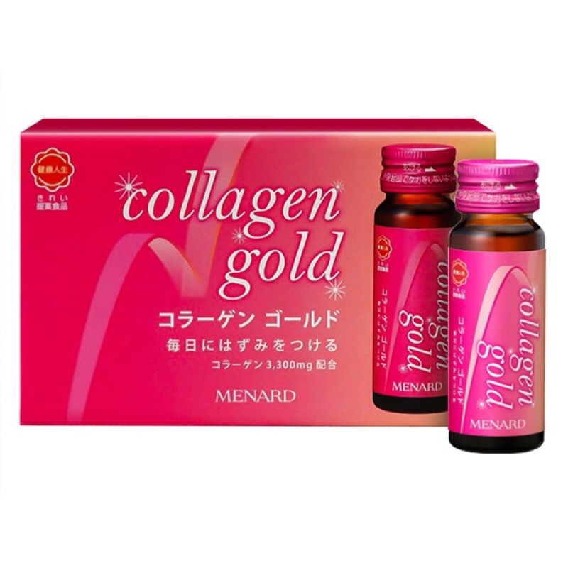 DATE 7/2024 - Collagen Gold Menard nội sinh Nhật Bản tăng đề kháng, trẻ hóa da - hộp 10 chai - 30ml/chai.