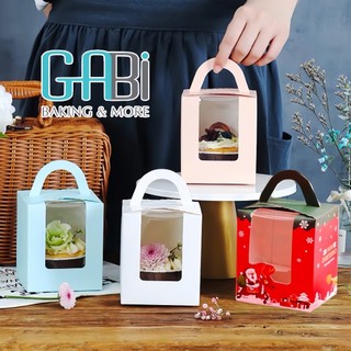 Hộp đựng cupcake 1 ô có quai xách