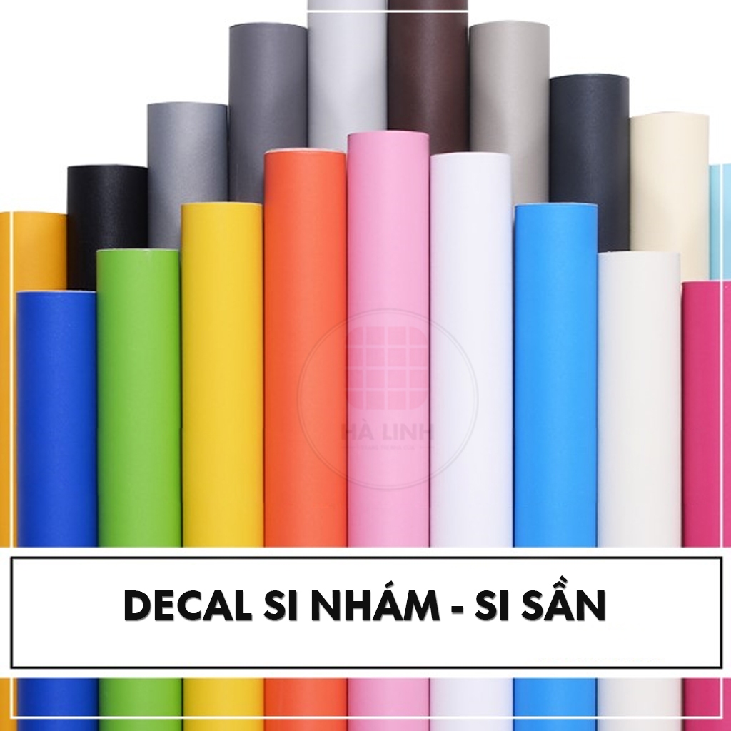 Decal màu nhám sần sẵn keo dán cửa tủ bàn kính, decal nhám dán xe màu đen trắng cam vàng xanh đỏ