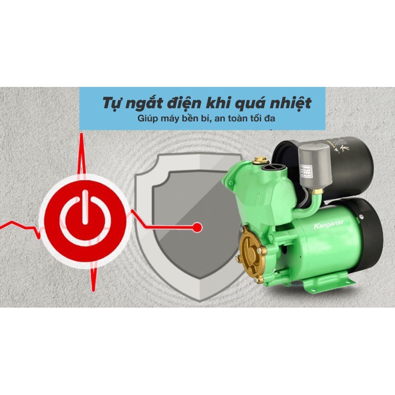 Máy bơm nước tăng áp Kangaroo KG 370A 370W Lắp tăng áp tổng từ bồn nước về cho tất cả các thiết bị trong gia đình