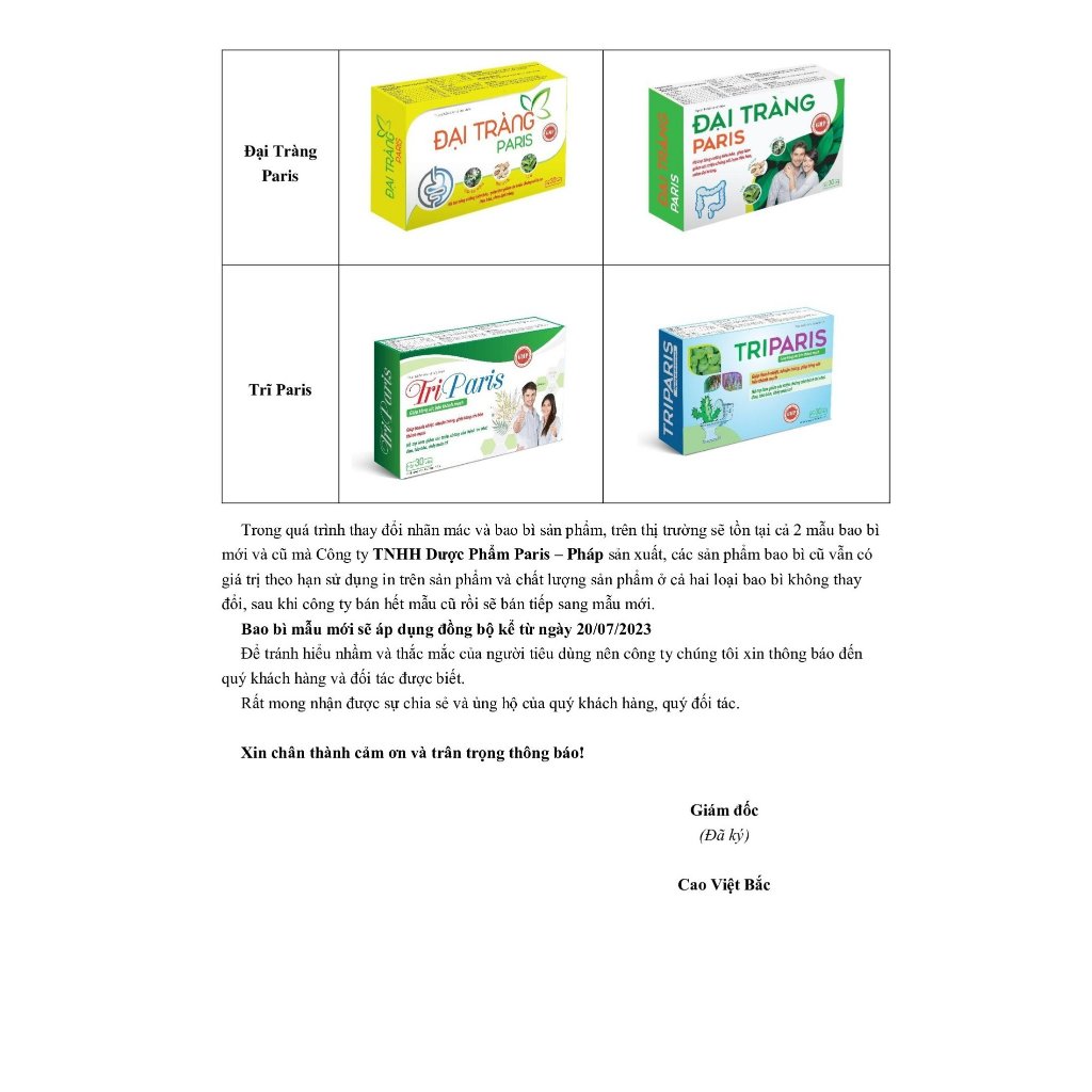 Viên uống Đại tràng Paris hỗ trợ giảm viêm đại tràng, hội chứng ruột kích thích – Hộp 30 viên
