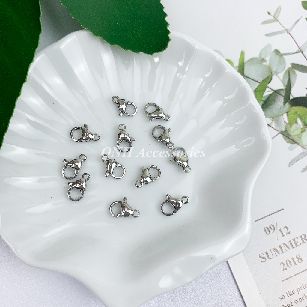 [THÉP KHÔNG GỈ] Set 5 khóa tôm hùm dùng làm trang sức handmade DIY