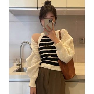 Set len áo yếm kẻ