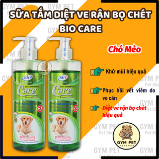  Sữa Tắm Bio Care Diệt Ve Rận Bọ Chét Khử Mùi Chó Mèo - 150ml 200ml 450ml 500ml 
