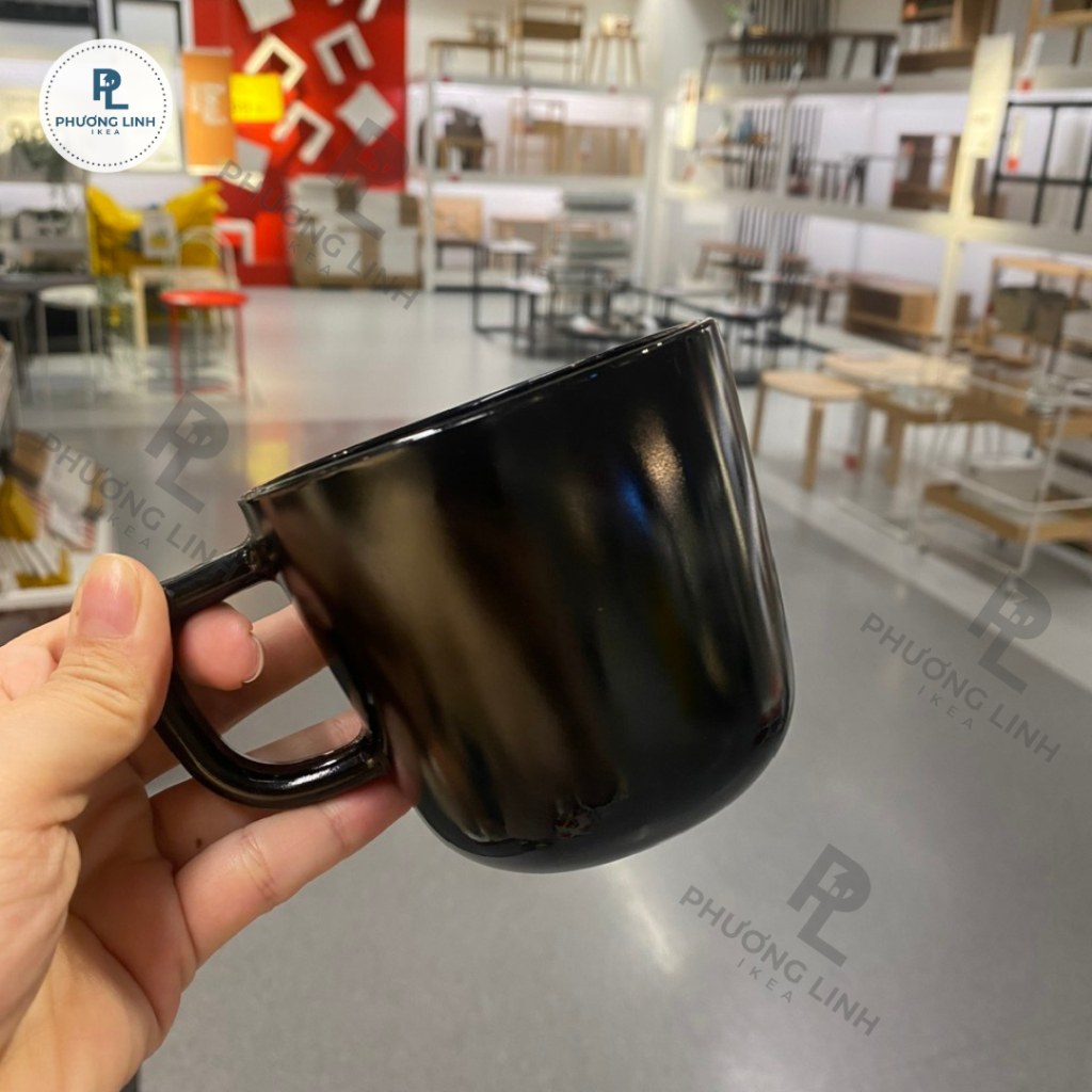 Cốc màu đen sang trọng 350ml BACKIG - Chính hãng IKEA