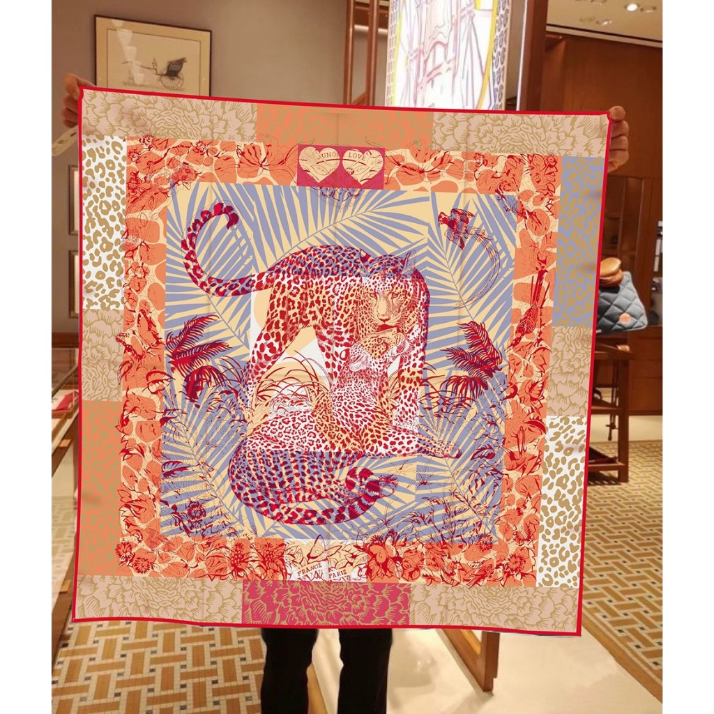 Khăn Lụa Vuông 90x90cm VIỀN BO THÊU TAY - Khăn 90x90 Bandana  - Khăn Choàng 90x90 Turban Cuốn Bikini