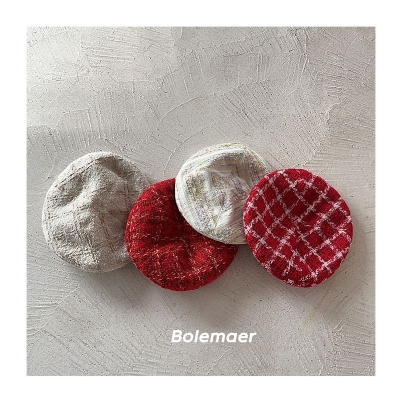 Mũ nồi dạ tweet nhiều họa tiết cho bé gái lớn