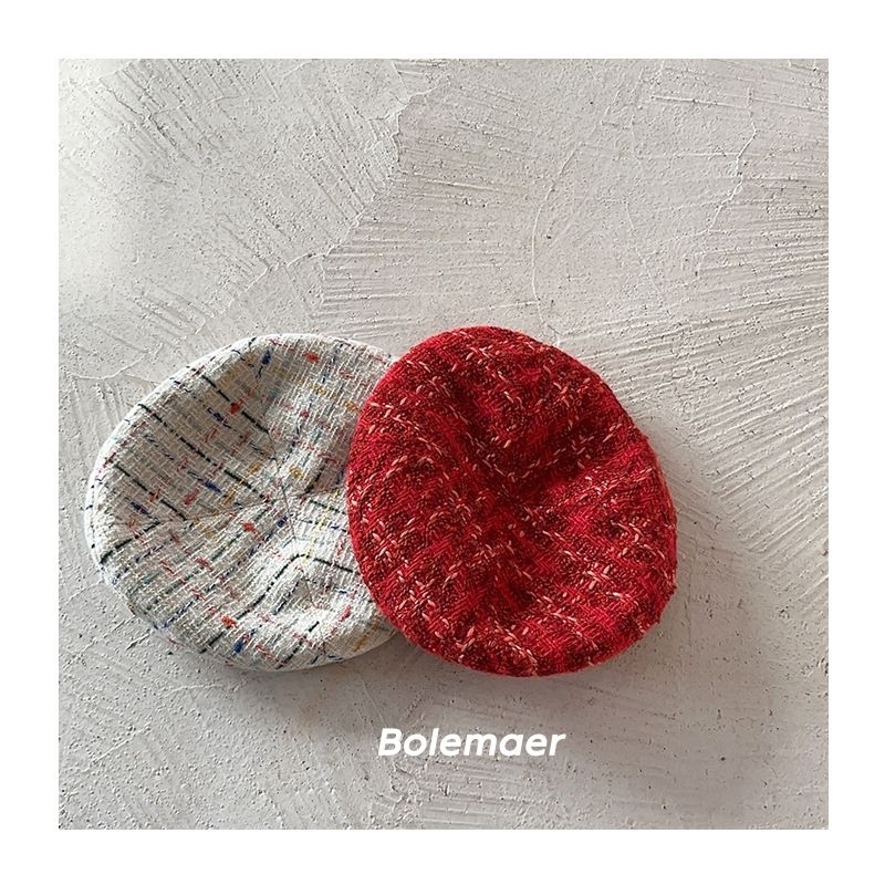 Mũ nồi dạ tweet nhiều họa tiết cho bé gái lớn