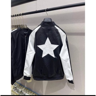 Áo khoác nam, Bomber Da Ngôi sao Đôn Chề thêu Siêu đẹp