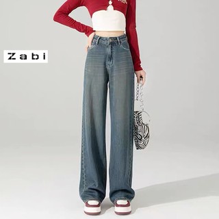 Quần jeans nữ ZABI ống rộng SIMPLE JEAN màu xanh rêu rách túi sau QD259 ulzzang phong cách hàn quốc