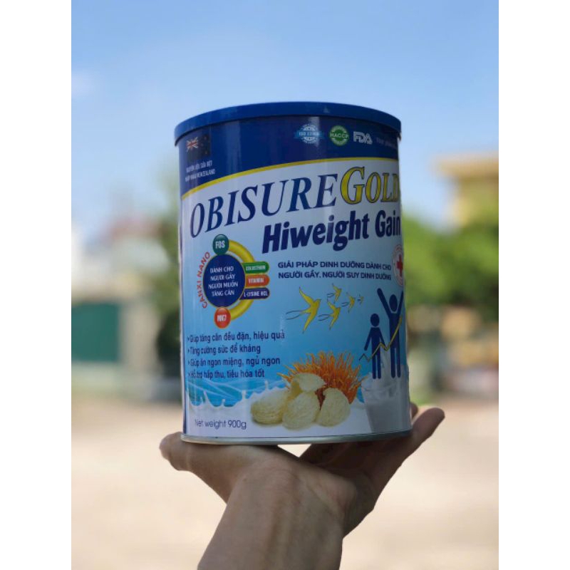 Sữa obisure Gold Hiweight Gain 900g cung cấp dinh dưỡng Giúp Tăng Cân, Tăng Sức Đề Kháng, Ăn Ngon Ngủ Ngon
