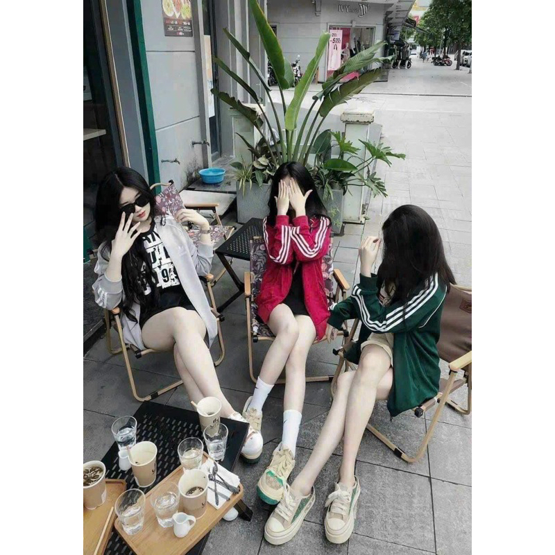 Áo khoác thể thao nam nữ thêu chữ , ADD 3 sọc chất co giãn cực hot 2023