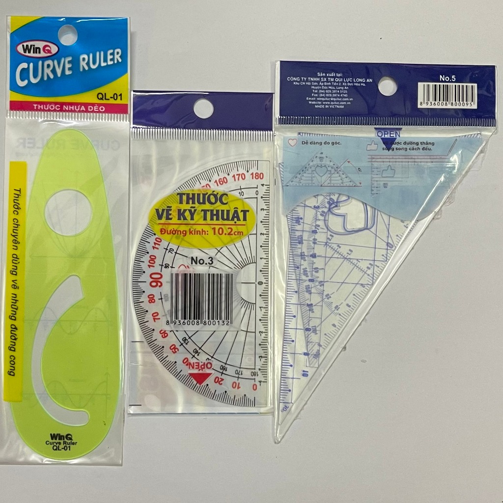 DỤNG CỤ ĐO LƯỜNG THƯỚC PARABON/ EKE/ ĐO ĐỘ (combo 2 CÁI)