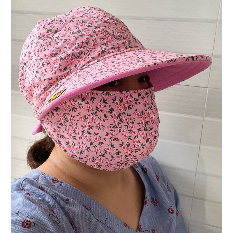 NÓN CHỐNG NẮNG DÍNH LIỀN KHẨU TRANG TIỆN LỢI