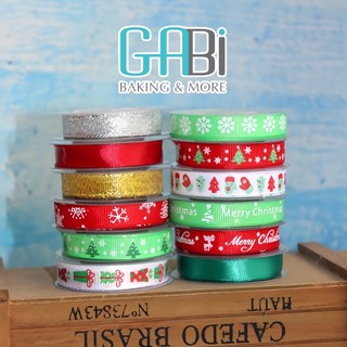 Ruy băng Noel bản 1cm (nhiều mẫu)