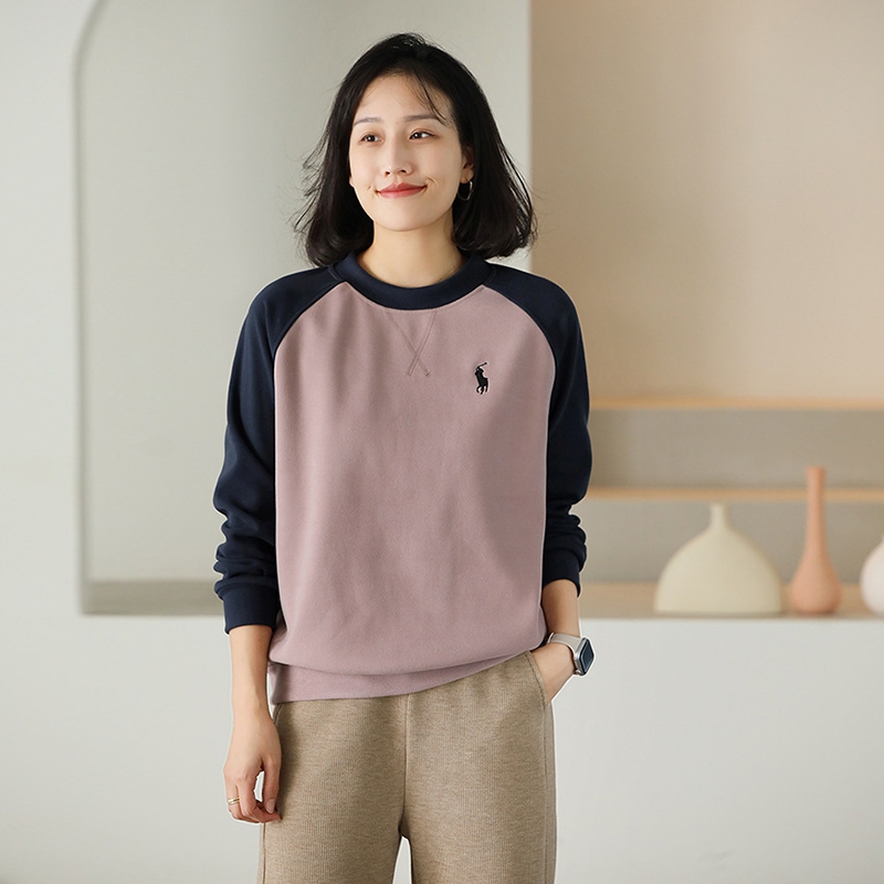 Áo T-shirt nỉ dài tay KAMAKA lệch mạu cổ tròn - NU9422