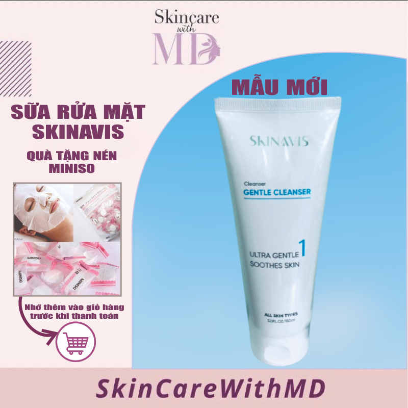 Sửa rửa mặt Skinavis làm sạch sâu cho da nhạy cảm 150ml