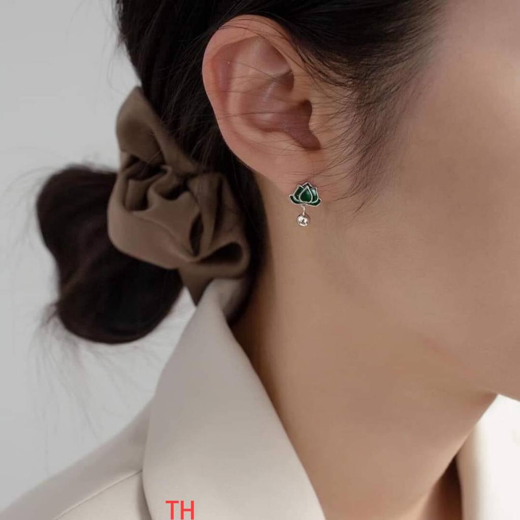 Bộ trang sức bạc bông sen hot.