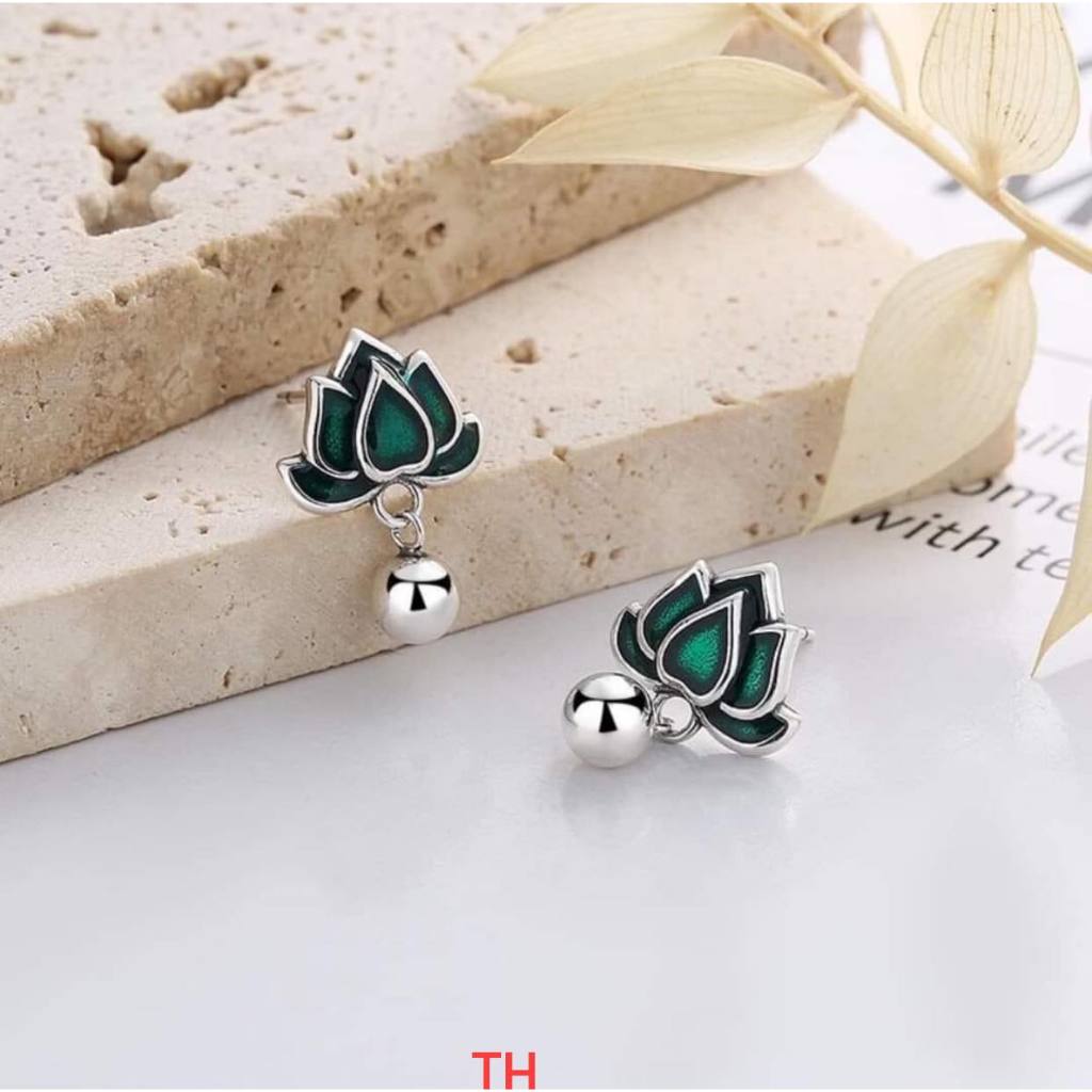 Bộ trang sức bạc bông sen hot.