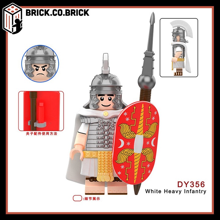 Binh Lính La Mã Đồ chơi Lính Bộ binh Hạng nặng La Mã Cổ Đại Mô hình Binh Lính Trung Cổ DY353-DY362