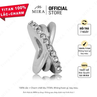 Charm titan hạt pan mira & co. cht25 charm hạt vòng xoáy chất liệu titan không hoen gỉ