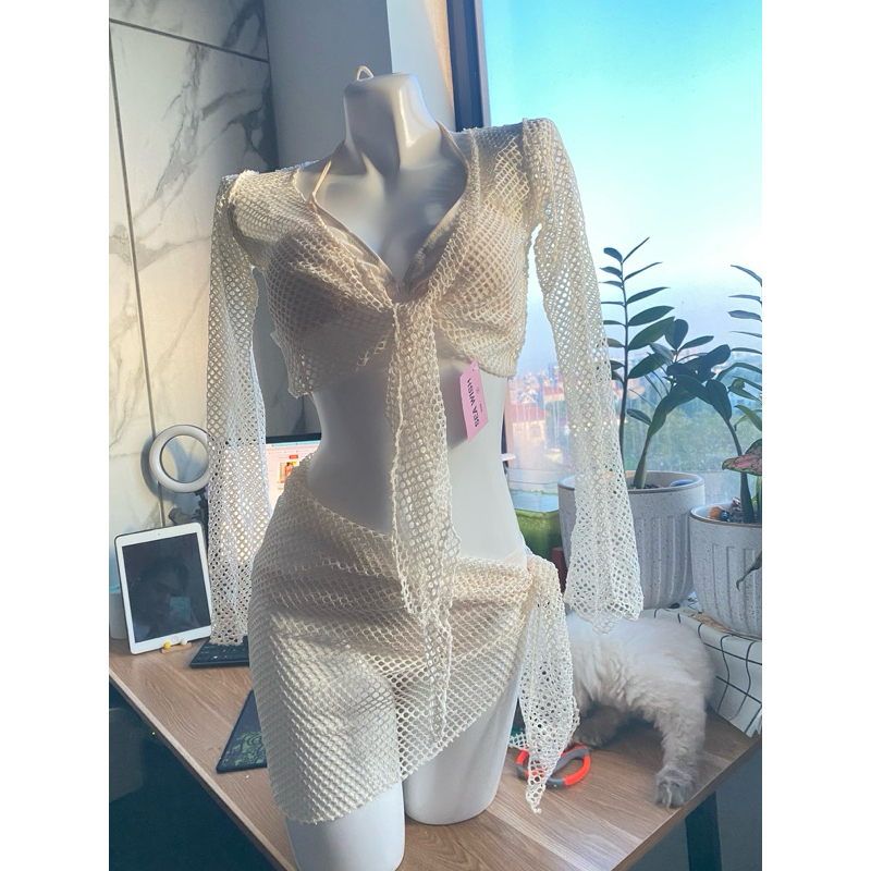 Set áo khác ngoài và khăn