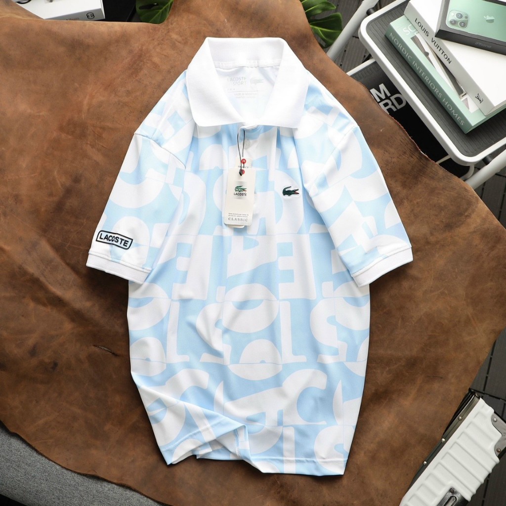 Áo THUN POLO LACOSTE CÁ SẤU nam cao cấp vải cá sấu chất thun lạnh mềm nịn thoáng mát thấm hút mồ hôi tốt hàng vnxk