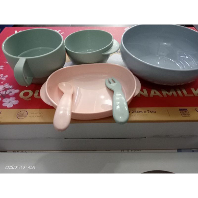 Bộ bát ăn dặm 6 chi tiết hkm vinamilk nhựa inochi