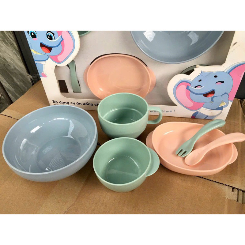 Bộ bát ăn dặm 6 chi tiết hkm vinamilk nhựa inochi