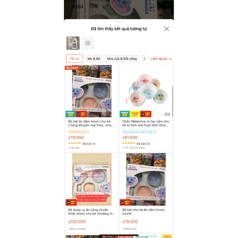 Bộ bát ăn dặm 6 chi tiết hkm vinamilk nhựa inochi