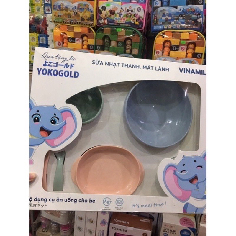Bộ bát ăn dặm 6 chi tiết hkm vinamilk nhựa inochi