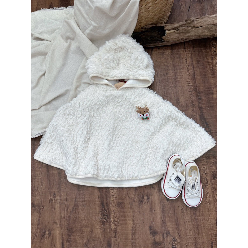 Áo choàng lông tai thỏ em bé mùa đông Nanci room