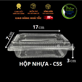 Hộp nhựa C55 Hộp nhựa đựng thực phẩm an toàn, vệ sinh, tiện lợi 230906