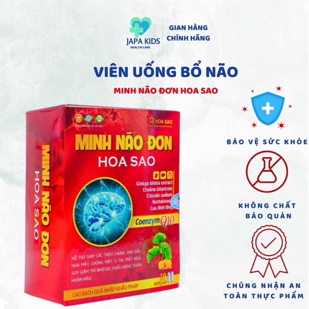 Viên Uống Hoạt Huyết Dưỡng Não Minh Não Đơn Hỗ Trợ Hoạt Huyết Phòng Suy