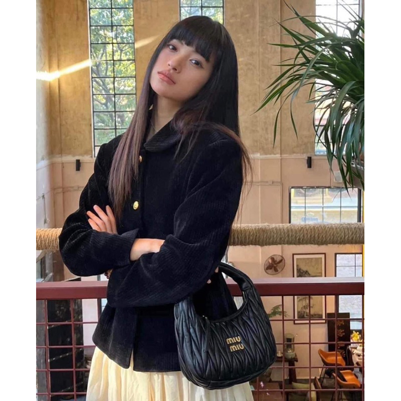Túi MIU HOBO KẸP NÁCH CHẤT LIỆU DA LÌ MỀM MỊN