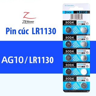 Pin cúc lr1130 ag10 soda dùng thay cho đồng hồ máy tính bỏ túi 1,5v