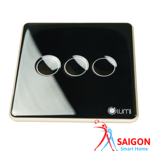 Công tắc thông minh Lumi/ Kính lõm/ 3 nút/ Hàng chính hãng