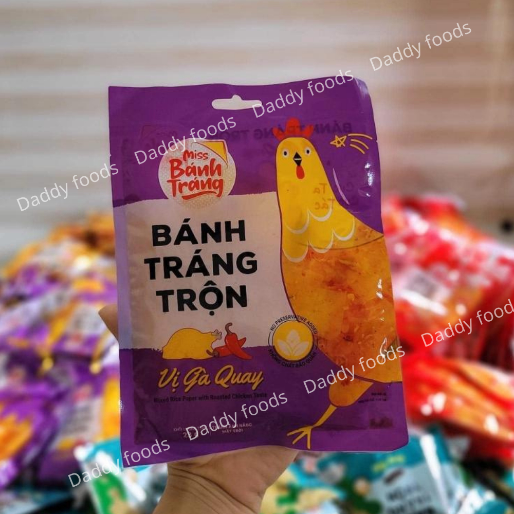 Bánh tráng trộn mix vị miss bánh tráng phômai, rong biển, gà quay, sa tế tôm, sa tế bò, chanh sả Vinasnack