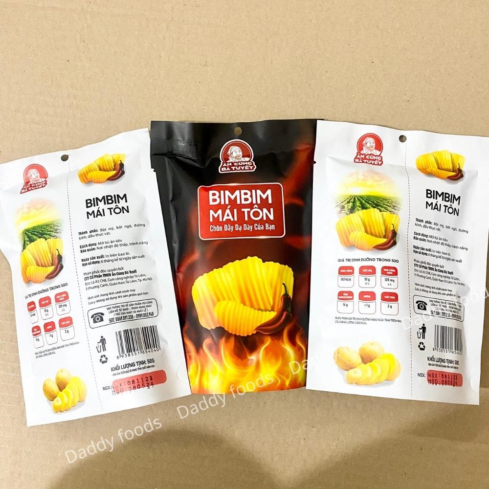 Combo 2 gói bim bim mái tôn 50g ăn cùng bà tuyết đồ ăn vặt cổng trường