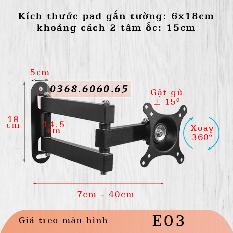 E02 – #Giá treo màn hình #Giá treo màn hình máy tính #Xoay đa năng #Màn hình 17-32inch  CP104 S32