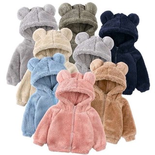 Áo Khoác Lông Cừu Tai Gấu Giữ Ấm Siêu Đep từ 10 đến 18kg
