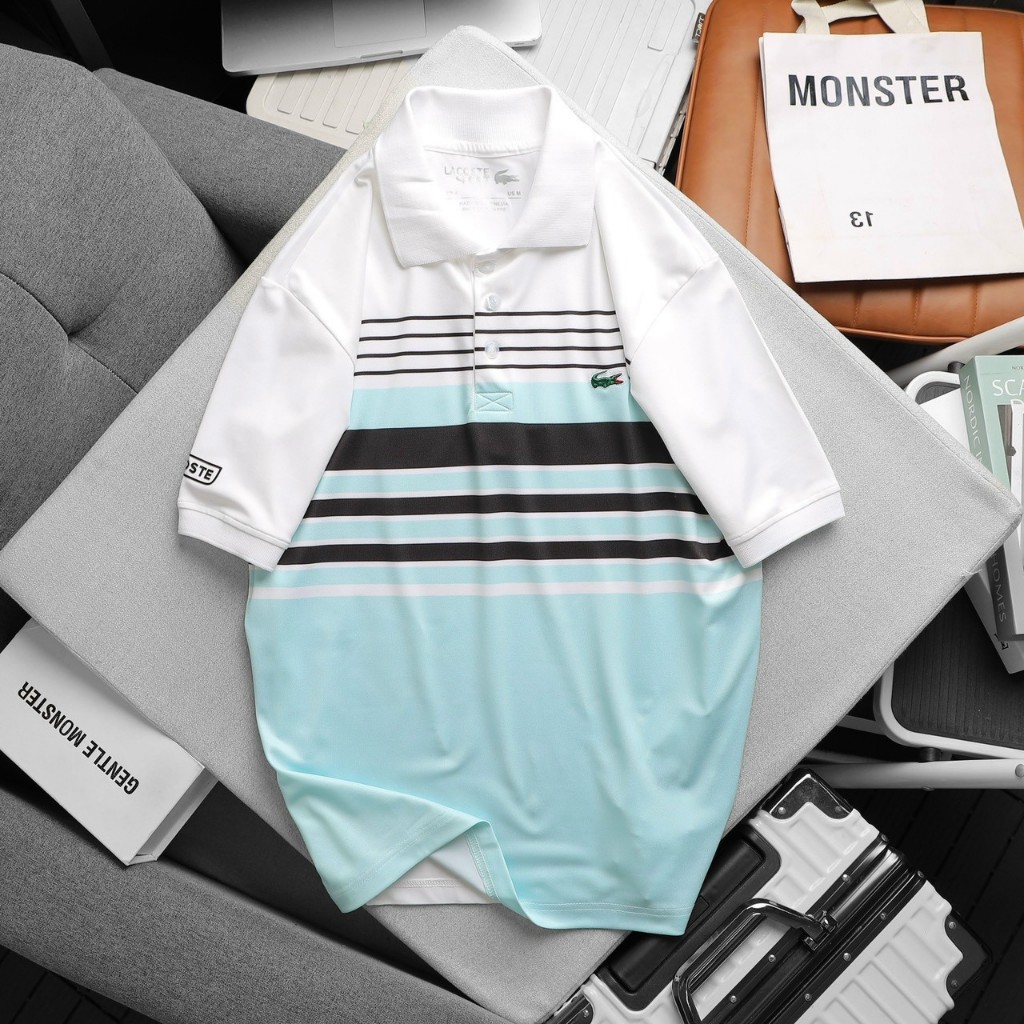 Áo THUN POLO LACOSTE CÁ SẤU nam cao cấp vải cá sấu chất thun lạnh mềm nịn thoáng mát thấm hút mồ hôi tốt hàng vnxk