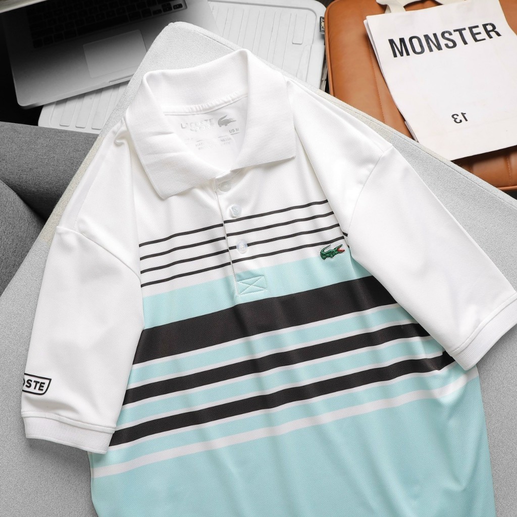 Áo THUN POLO LACOSTE CÁ SẤU nam cao cấp vải cá sấu chất thun lạnh mềm nịn thoáng mát thấm hút mồ hôi tốt hàng vnxk
